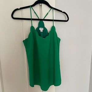 JCREW FACTORY Kelly Green Scalloper Cami